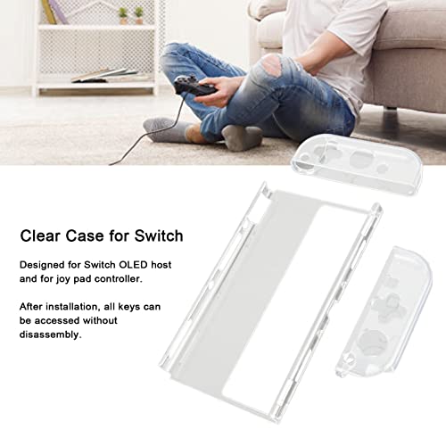 ciciglow Funda Protectora Transparente para Consolas de Juegos, Carcasa Transparente 3 en 1, Carcasa Transparente como el Cristal, Lavable, Protección para el Host de Las Consolas de Juegos