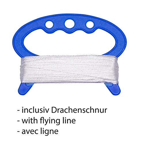 CIM Cometa de una cuerda - Draki RAINBOW - por niños con edad a partir de 3 años - 25x160cm - Cordón incluidos