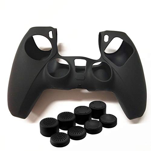 ciriQQ Funda protectora de silicona para PS5 con joystick para el pulgar, se aplica a la consola S-o-n-y PlayStation 5, para mando inalámbrico DualSense.