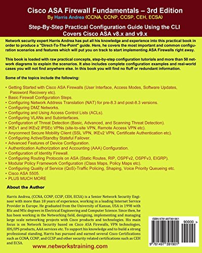 Cisco ASA Firewall Fundamentals - 3rd Edition: Step-By-Step Practical Configuration Guide Using the CLI for ASA v8.x and v9.x