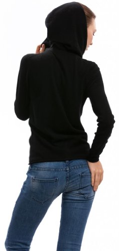 Citizen Cashmere Hoodie Mujer - 100% Cachemira (Mediano, Negro) (41 102-02-02)