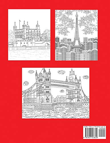 City Coloring Book: An Adult Coloring Book of Beautiful Places from Around the World (Adult Coloring Books)