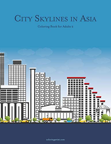 City Skylines in Asia Coloring Book for Adults 2