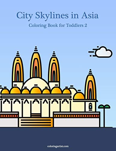 City Skylines in Asia Coloring Book for Toddlers 2