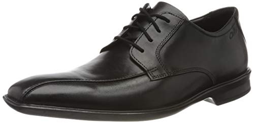 Clarks Bensley Run, Zapatos de Cordones Derby Hombre, Negro (Black Leather Black Leather), 44.5 EU