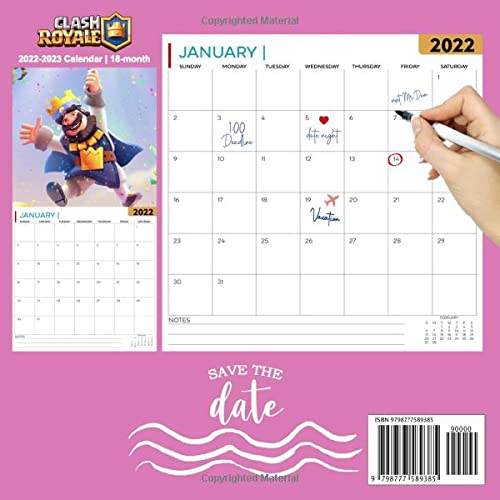 Clash Royale: OFFICIAL 2022 Calendar - Video Game calendar 2022 - Clash Royale -18 monthly 2022-2023 Calendar - Planner Gifts for boys girls kids ... games Kalendar Calendario Calendrier). 5