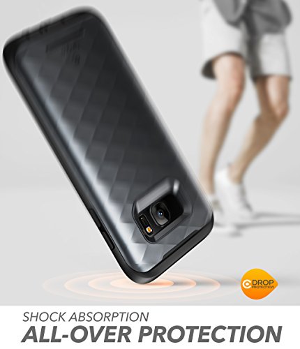 Clayco Funda Galaxy S7 Edge [Hera Series] Case Resistente con Protector de Pantalla Integrado para Samsung Galaxy S7 Edge (Version 2016) Negro
