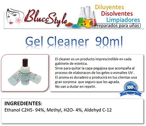 CLEANER 100ML - CLEANSER LIMPIADOR DE UÑAS Y DE CAPA PEGAJOSA DE ESMALTES PERMANENTES, GELES, BASES, ETC - LÍQUIDO LIMPIADOR DE CAPA DE DISPERSIÓN - CLINER - PRODUCTO EUROPEO.