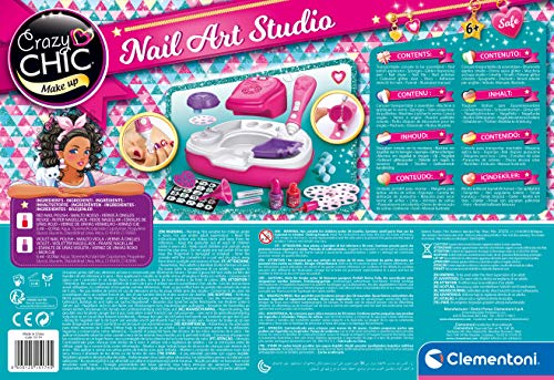Clementoni-15174 - Diseña tus Uñas de Luxe - juego creativo para decorar uñas infantil a partir de 6 años