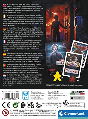 Clementoni - 16636 - Stranger Things - Aventuras compartidas - Juego de Mesa Stranger Things- Familiar