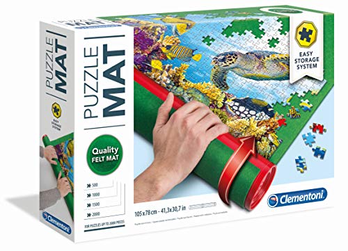 Clementoni-30229 Tapete para Puzzles Color Verde, 3 (30229)