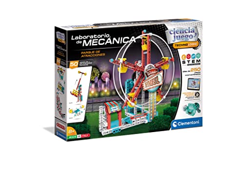Clementoni-55385 - Mechanics - Parque de Atracciones - juego de construcciones mecánica a partir de 8 años
