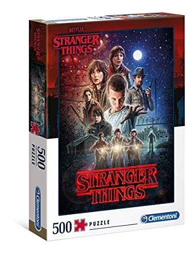 Clementoni Rompecabezas de Stranger Things, Fabricado en Italia, para Adultos, 500 Piezas, Netflix (35086)