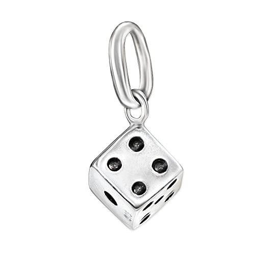 Clever Colgante Jugador-en 3D Brillante de Plata 925
