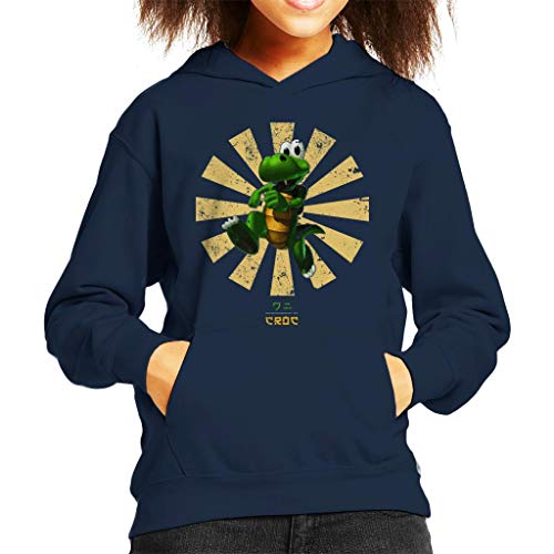 Cloud City 7 Croc Retro Japanese Kid's Hooded Sweatshirt