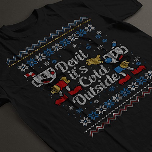 Cloud City 7 Devil Its Cold Outside Cuphead Christmas Knit Men's T-Shirt