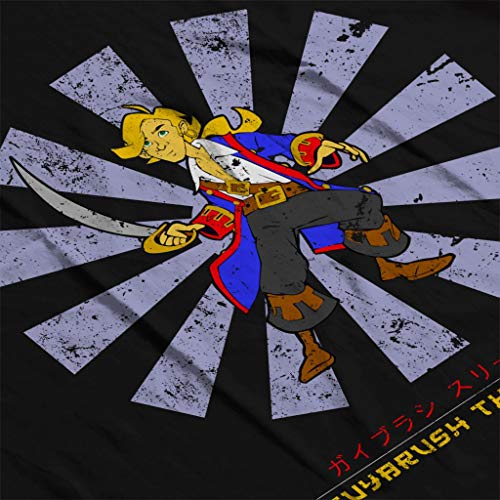 Cloud City 7 Guybrush Threepwood Retro Japanese Kid's Varsity Jacket Black/White (3-4 Años) XS