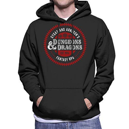 Cloud City 7 Gygax and Arnesons Dungeons and Dragons Fantasy RPG Men's Hooded Sweatshirt