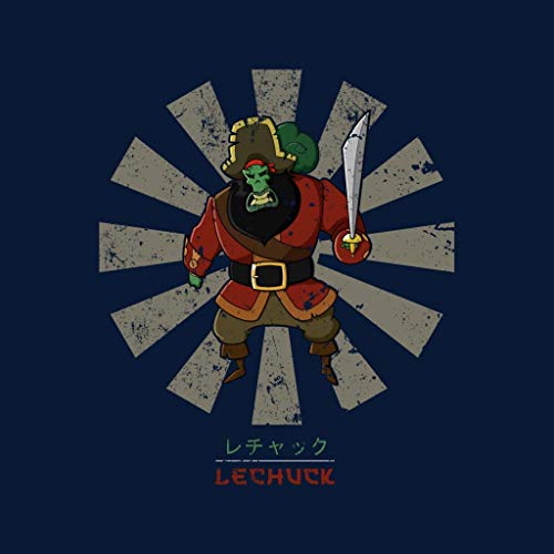 Cloud City 7 LeChuck Retro Japanese Monkey Island Kid's Varsity Jacket Navy/Blanco (3-4 Años) XS