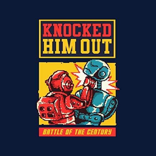 Cloud City 7 Rockem Sockem Robots Knock out Pixel Art Men's T-Shirt