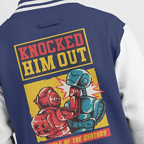 Cloud City 7 Rockem Sockem Robots Knock out Pixel Art Men's Varsity Jacket