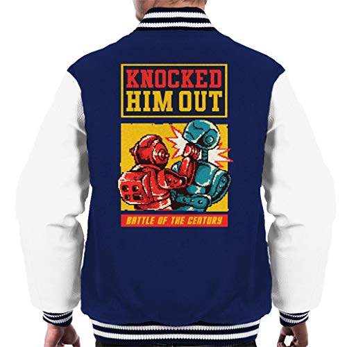 Cloud City 7 Rockem Sockem Robots Knock out Pixel Art Men's Varsity Jacket