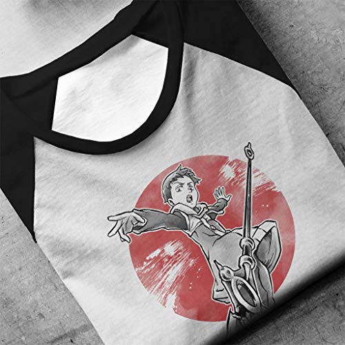 Cloud City 7 Seven Deadly Sins Grizzly Sloth Men's Baseball Long Sleeved - Camiseta Blanco/Negro XL