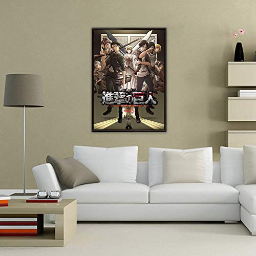 Cluis Póster de Ataque a Titán, anime de pared sin decoloración para decoración del hogar, 30 x 42 cm (estilo 02)