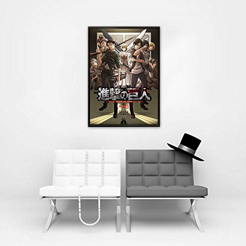 Cluis Póster de Ataque a Titán, anime de pared sin decoloración para decoración del hogar, 30 x 42 cm (estilo 02)