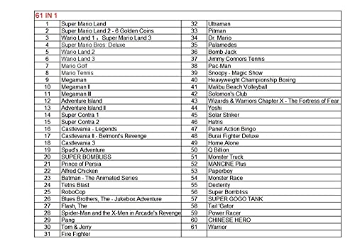 CMDZSW - Tarjeta de consola electrónica para juegos Nintendo GBC, 61 en 1, 108 en 1, versión en inglés de compilación (color: carcasa gris 61 en 1)