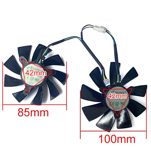 Cobeky Ventiladores gráficos, 100MM 87MM GAA8S2U GA92S2H RTX2080 Ventilador de refrigeración, Fit for ZOTAC Geforce RTX 2070 AMP MAXX GTX 1080Mini 1080TI 1060 1070TIVentilador de la Tarjeta gráfica
