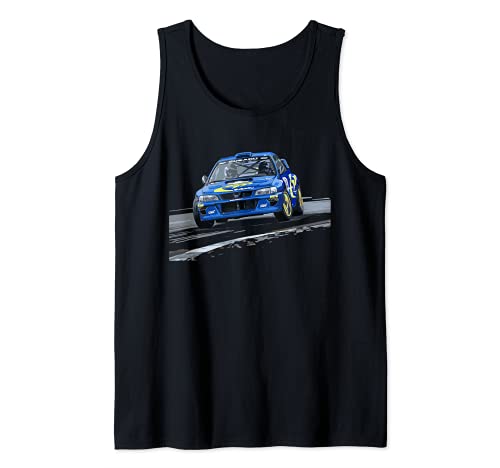 Coche JDM Coche de Rally Azul Colin McRae Camiseta sin Mangas