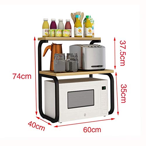 Cocina privada con estantes galvanizado simple cuadrado Junta de tubo y estantes estilo moderno piso gratis Ponche de microondas de 3 capas impermeables rack platos Rust almacenamiento condimento prod