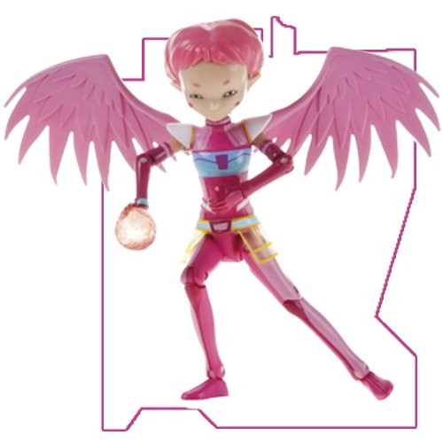 Código Lyoko - Figura Aelita de 15 cm con allas y Bola, Color Rosa (Simba 3089006)