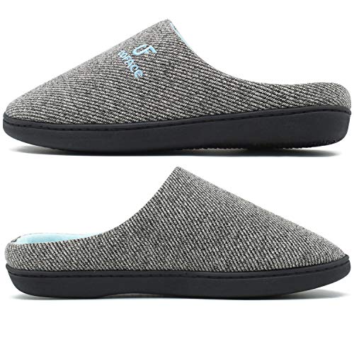 Coface Zapatillas-De-Casa-Hombre-Pantuflas-Suela-de-Memoria, Zapatos Invierno de La Casa, Hombre Zapatilla de Estar Antideslizante Felpa Cálido Pantufla Deslizantes Slipper Interiores y Exteriores