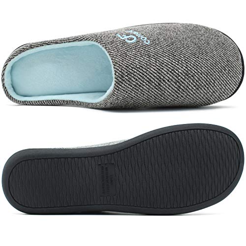 Coface Zapatillas-De-Casa-Hombre-Pantuflas-Suela-de-Memoria, Zapatos Invierno de La Casa, Hombre Zapatilla de Estar Antideslizante Felpa Cálido Pantufla Deslizantes Slipper Interiores y Exteriores