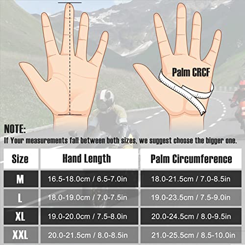 COFIT Guantes de Motos, Guantes de Pantalla Táctil Full Touch para Carreras de Motos, MTB, Escalada, Senderismo y Otros Deportes al Aire Libre - Negro L