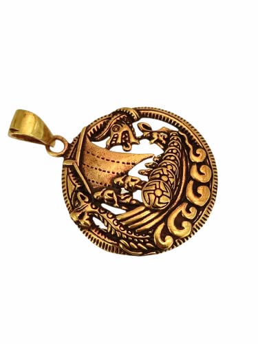 Colgante de barco vikingo de bronce n.º 153