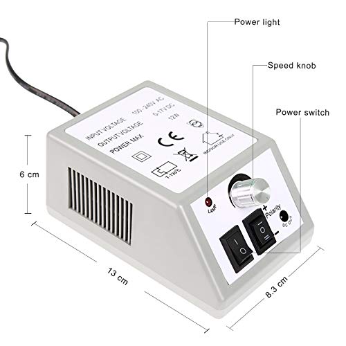 Colomba Torno Para Uñas,Limas de Uñas,Herramienta de Lijado y Pulido Lima Electrica Uñas de Vlocidad Ajustable para Manicura Pedicura, Set de Manicura para Salón DIY 20000 RPM