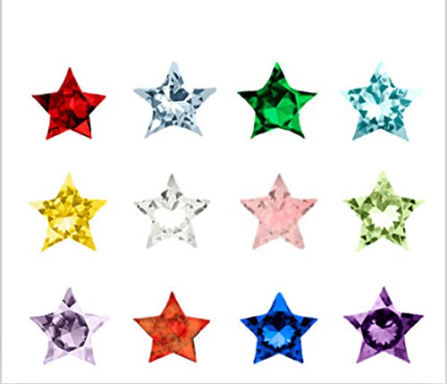 Colores variados 120pcs mezclados al azar de cristal acrílico estrella encantos para vidrio Living Memory Lockets