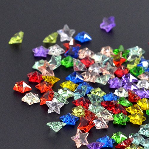 Colores variados 120pcs mezclados al azar de cristal acrílico estrella encantos para vidrio Living Memory Lockets