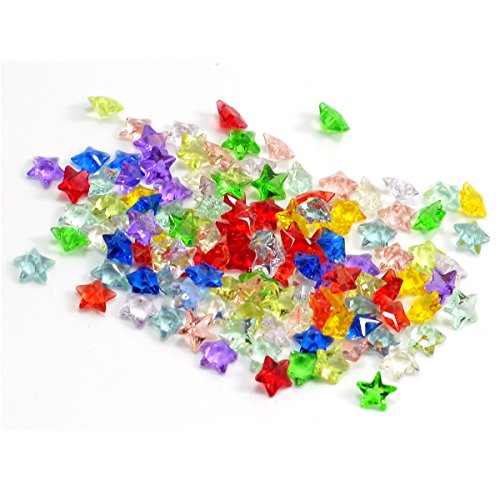 Colores variados 120pcs mezclados al azar de cristal acrílico estrella encantos para vidrio Living Memory Lockets