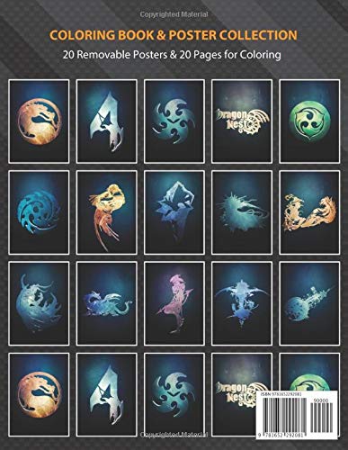 Coloring Book & Poster Collection: Gaming Emblems Mortal Kombat With 3d Effect And Beautiful Tone Movies