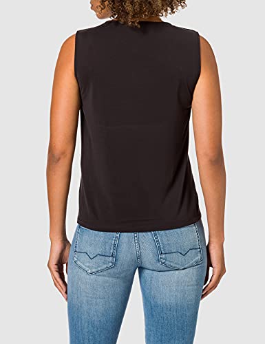 Comma T-Shirt ärmellos Camisa Cami, Negro, 36 para Mujer