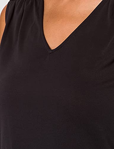 Comma T-Shirt ärmellos Camisa Cami, Negro, 36 para Mujer