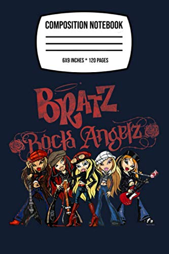 Composition Notebook: Bratz Rock Angelz Group Shot 120 Wide Lined Pages - 6" x 9" - College Ruled Journal Book, Planner, Diary for Women, Men, Teens, and Children