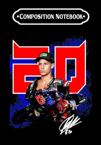 Composition Notebook: Fabioo Quartararozz Moto GP 20 2021 MotoGP Ell Diabloz Gift Essential . Essential, Journal 6 x 9, 100 Page Blank Lined Paperback Journal/Notebook