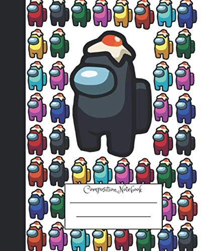 Composition Notebook Friends: Among Us Wide Ruled Composition Notebook (7.5x9.25)