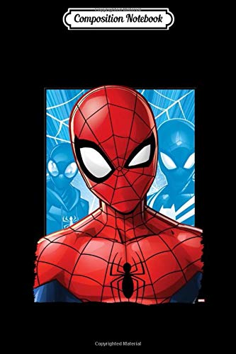 Composition Notebook: Spiderman Closeup Expression Comic Panel Spider Man Superhero Verse Journal Notebook Blank Lined Ruled 6x9 100 Pages