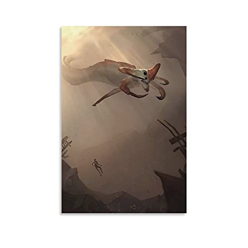 Concept Art Subnautica Reaper Leviathan Póster de pared con impresión moderna para dormitorio familiar, estilo Unframe, 60 x 90 cm